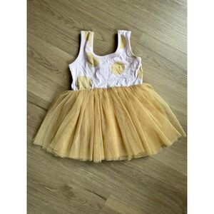 Taylor Joelle‎ Tutu Dress Size 4 Girls Sleeveless Polkadot Pink Gold